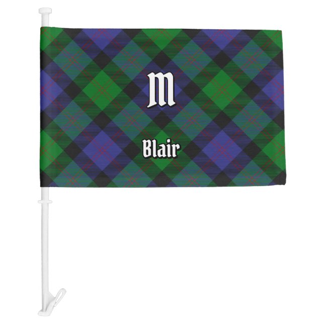 Clan Blair Tartan Car Flag (Front)