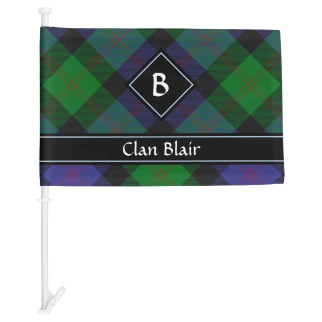 Clan Blair Tartan Car Flag (Front)