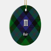 Clan Blair Tartan Ceramic Ornament (Right)