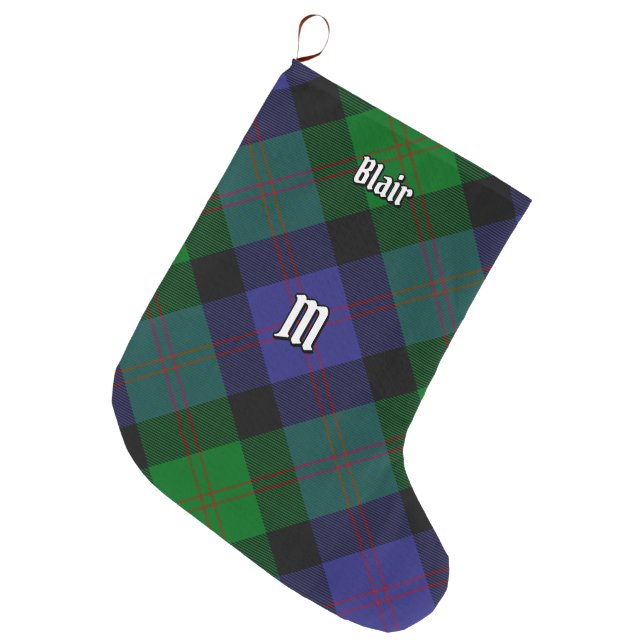 Clan Blair Tartan Christmas Stocking (Front (Hanging))