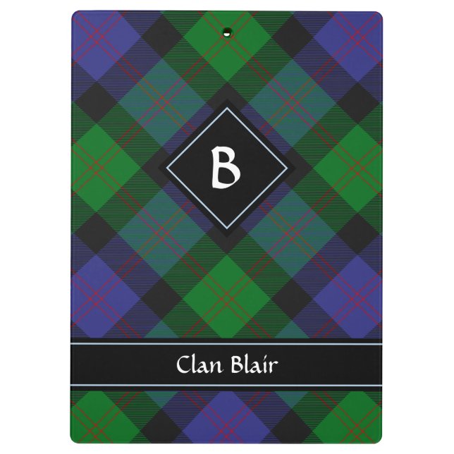 Clan Blair Tartan Clipboard (Back)