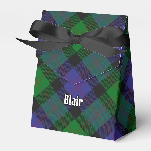 Clan Blair Tartan Favor Box (Front Side)