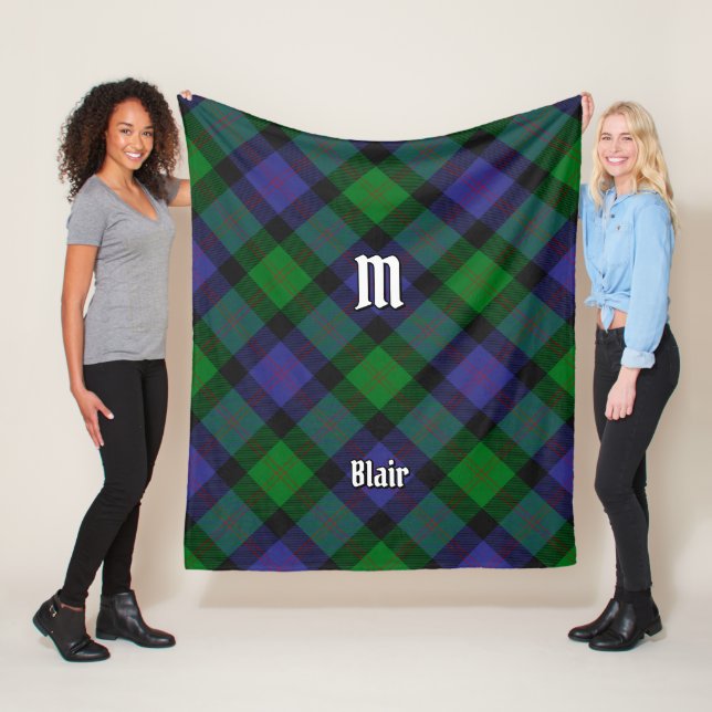 Clan Blair Tartan Fleece Blanket (In Situ)