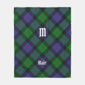 Clan Blair Tartan Fleece Blanket (Front)