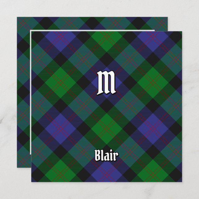 Clan Blair Tartan Invitation (Front/Back)