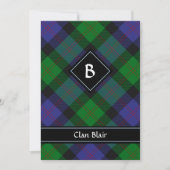 Clan Blair Tartan Invitation (Front)