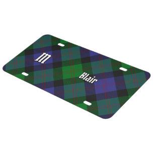 Clan Blair Tartan License Plate