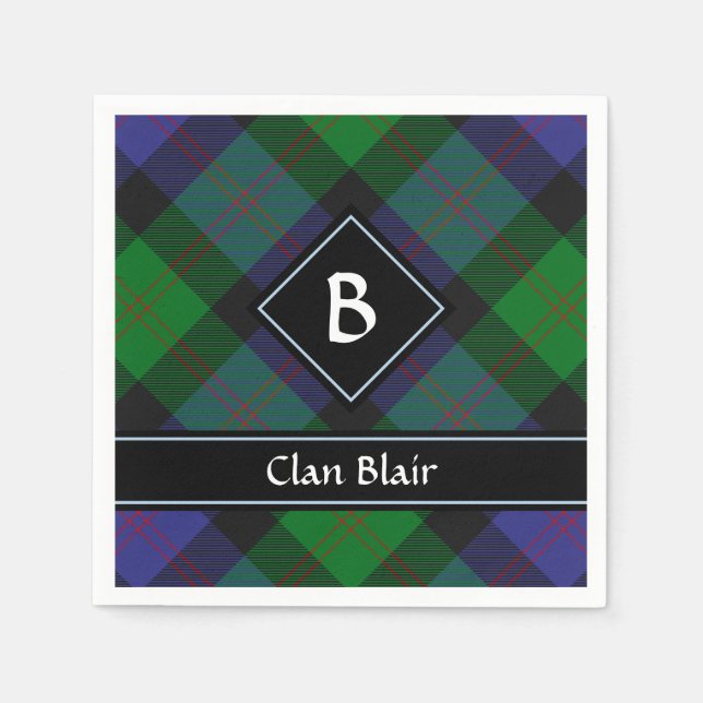 Clan Blair Tartan Napkins (Front)