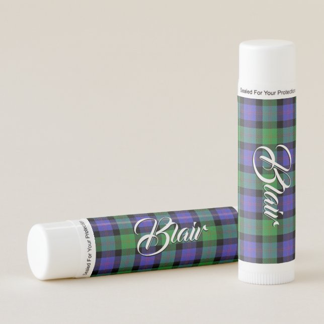 Clan Blair Tartan Plaid Lip Balm (Front)