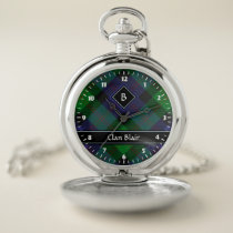Clan Blair Tartan Pocket Watch