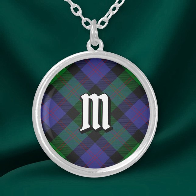 Clan Blair Tartan Silver Plated Necklace (Creator Uploaded)