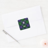 Clan Blair Tartan Square Sticker (Envelope)
