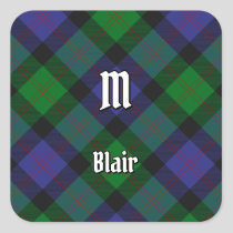 Clan Blair Tartan Square Sticker