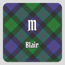 Clan Blair Tartan Square Sticker