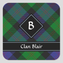 Clan Blair Tartan Square Sticker