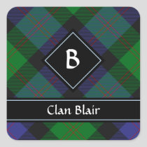 Clan Blair Tartan Square Sticker