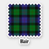 Clan Blair Tartan Sticker (Front)