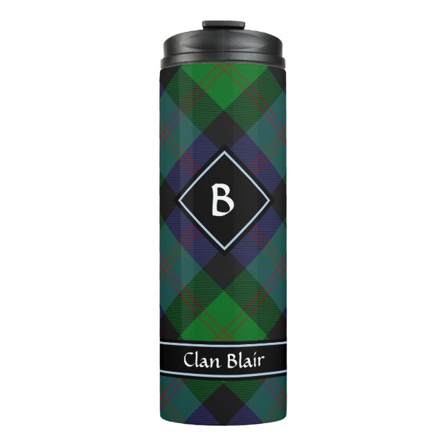 Clan Blair Tartan Thermal Tumbler (Front)
