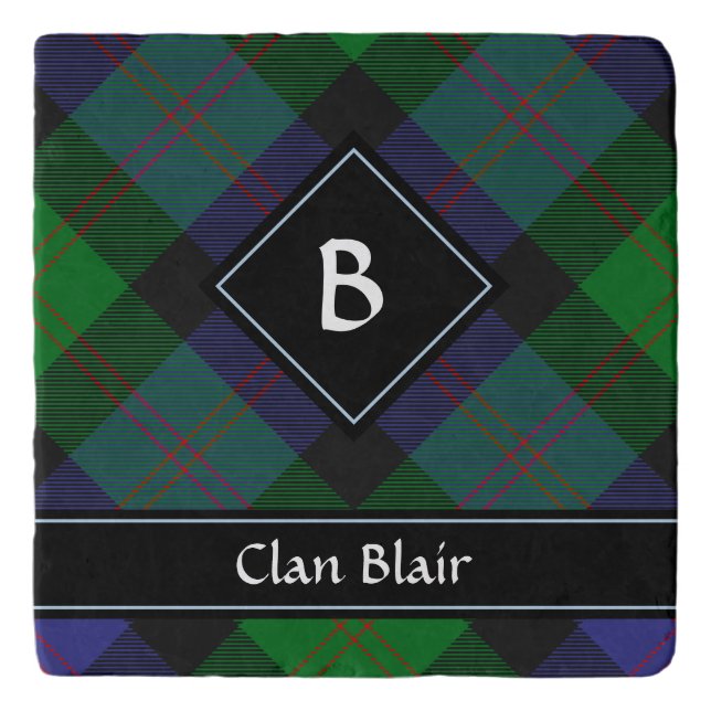 Clan Blair Tartan Trivet (Front)