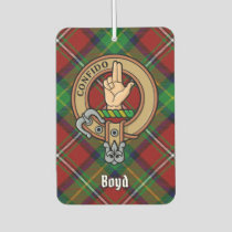 Clan Boyd Crest over Tartan Air Freshener
