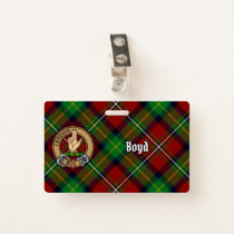 Clan Boyd Crest over Tartan Badge