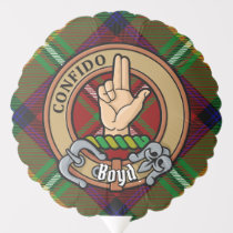 Clan Boyd Crest over Tartan Balloon