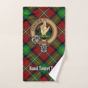 Clan Boyd Crest over Tartan Bath Towel Set