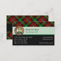 Clan Boyd Crest over Tartan Business Card