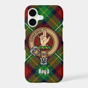 Clan Boyd Crest over Tartan iPhone 17 Case