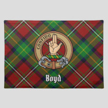 Clan Boyd Crest over Tartan Cloth Placemat