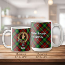 Clan Boyd Crest over Tartan Coffee Mug