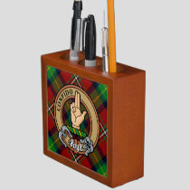 Clan Boyd Crest over Tartan Desk Organizer