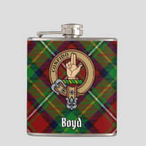 Clan Boyd Crest over Tartan Flask