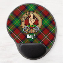 Clan Boyd Crest over Tartan Gel Mouse Pad