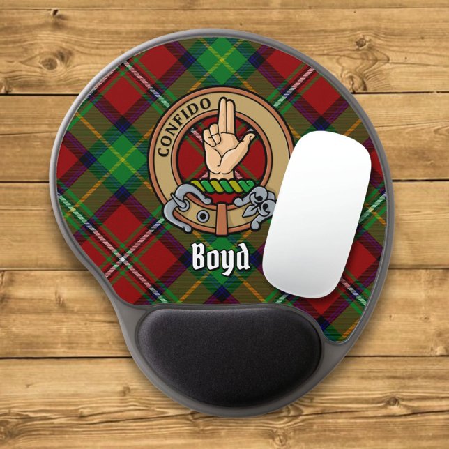 Clan Boyd Crest over Tartan Gel Mouse Pad (Creator Uploaded)