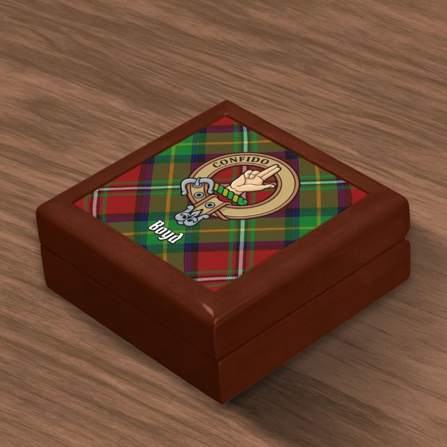 Clan Boyd Crest over Tartan Gift Box (Creator Uploaded)