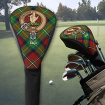 Clan Boyd Crest over Tartan Golf Head Cover
