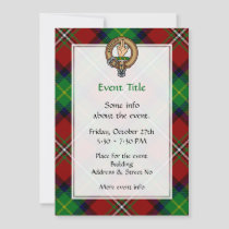 Clan Boyd Crest over Tartan Invitation