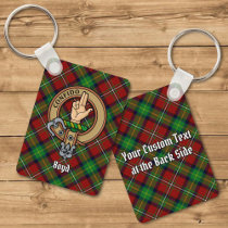 Clan Boyd Crest over Tartan Keychain