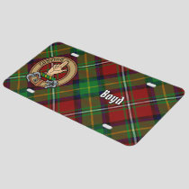 Clan Boyd Crest over Tartan License Plate