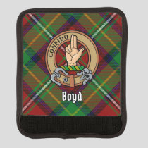 Clan Boyd Crest over Tartan Luggage Handle Wrap