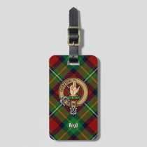 Clan Boyd Crest over Tartan Luggage Tag