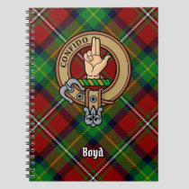Clan Boyd Crest over Tartan Notebook