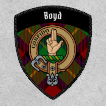 Clan Boyd Crest over Tartan Patch