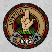 Clan Boyd Crest over Tartan Patch