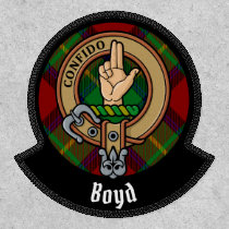 Clan Boyd Crest over Tartan Patch