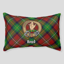 Clan Boyd Crest over Tartan Pet Bed