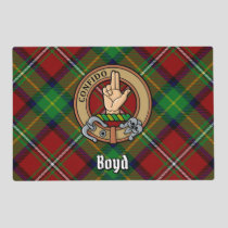 Clan Boyd Crest over Tartan Placemat