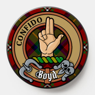 Clan Boyd Crest over Tartan PopSocket