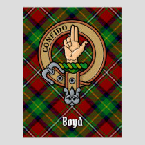 Clan Boyd Crest over Tartan Poster